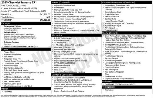 2025 Chevrolet Traverse Z71
