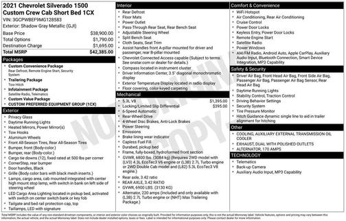 2021 Chevrolet Silverado 1500 Custom