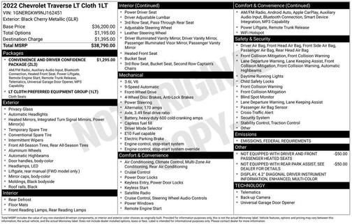 2022 Chevrolet Traverse LT