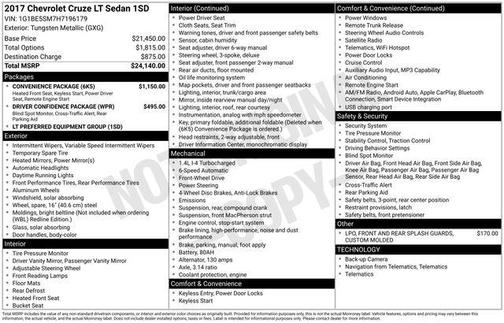 2017 Chevrolet Cruze LT