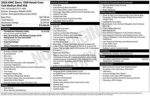 2026 GMC Sierra 1500 Denali
