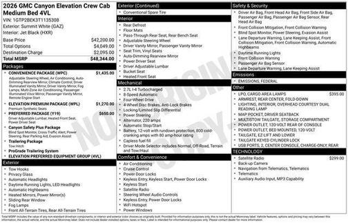 2026 GMC Canyon Elevation
