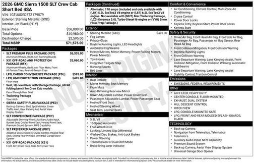 2026 GMC Sierra 1500 SLT