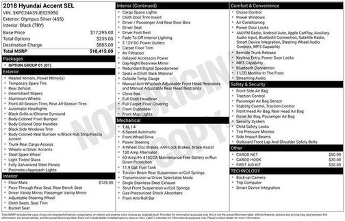 2018 Hyundai Accent SEL