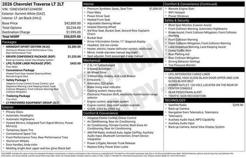 2026 Chevrolet Traverse LT