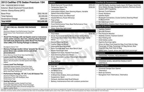 2012 Cadillac CTS Premium
