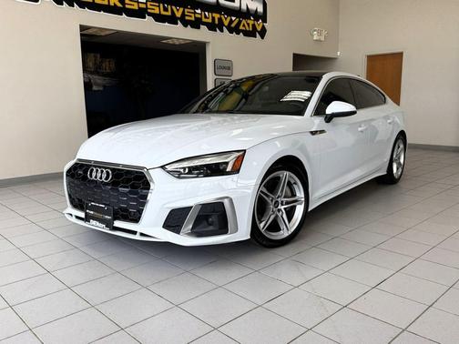 Glacier White Metallic 2022 Audi A5 Sportback 45 S Line Premium Plus
