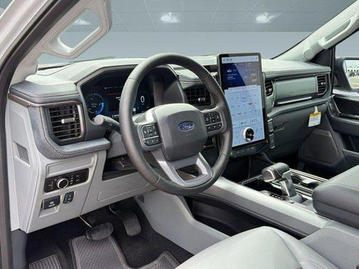 Space White Metallic 2025 Ford F-150 Lightning Flash
