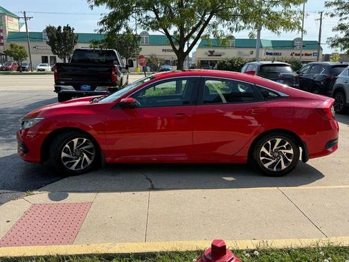 Red 2017 Honda Civic EX