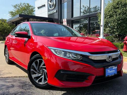 Red 2017 Honda Civic EX