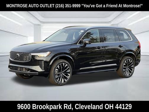 Onyx Black Metallic 2026 Volvo XC90 Plus, B6 AWD Gas (mild hybrid), Gasoline, Bright, 7 Seats