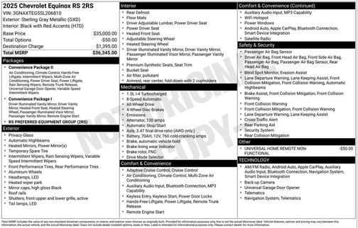 2025 Chevrolet Equinox AWD RS