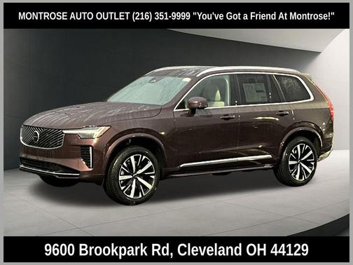Mulberry Red Metallic 2026 Volvo XC90 Plus, B5 AWD Gas (mild hybrid), Gasoline, Bright, 7 Seats