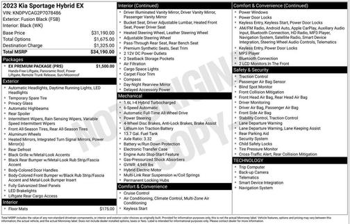 2023 Kia Sportage Hybrid EX