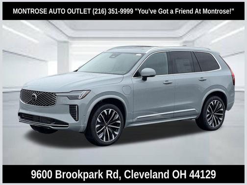 Vapour Grey Metallic 2026 Volvo XC90 Plug-In Hybrid Plus, T8 AWD, Electric/Gasoline, Bright, 7 Seats