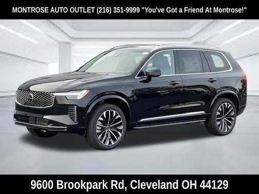 Onyx Black Metallic 2026 Volvo XC90 Plug-In Hybrid Ultra, T8 AWD, Electric/Gasoline, Bright, 7 Seats