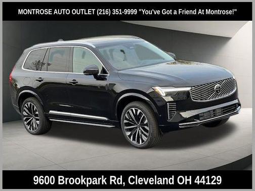 Onyx Black Metallic 2026 Volvo XC90 Plug-In Hybrid Ultra, T8 AWD, Electric/Gasoline, Bright, 7 Seats