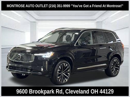 Onyx Black Metallic 2026 Volvo XC90 Ultra, B6 AWD Gas (mild hybrid), Gasoline, Bright, 7 Seats