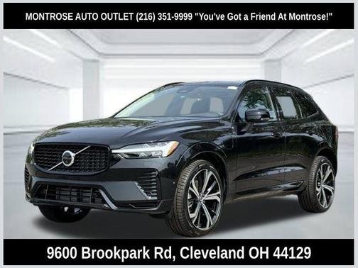 Onyx Black Metallic 2025 Volvo XC60 Plug-In Hybrid Ultra, T8 AWD Electric/Gasoline, Dark