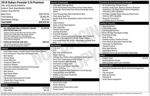 2018 Subaru Forester 2.5i Premium
