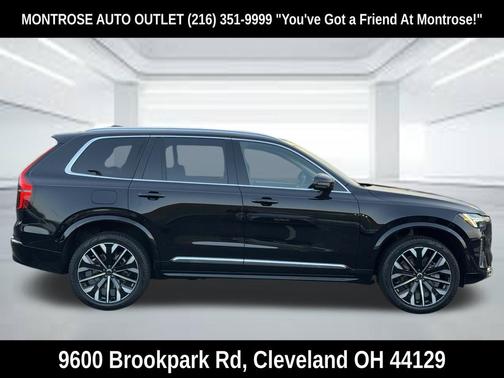 Onyx Black Metallic 2026 Volvo XC90 Plus, B6 AWD Gas (mild hybrid), Gasoline, Bright, 7 Seats