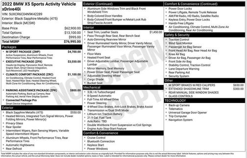 2022 BMW X5 xDrive40i