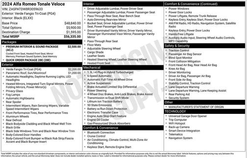 2024 Alfa Romeo Tonale Veloce EAWD