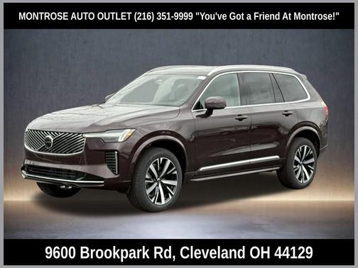 Mulberry Red Metallic 2026 Volvo XC90 Plus, B5 AWD Gas (mild hybrid), Gasoline, Bright, 7 Seats