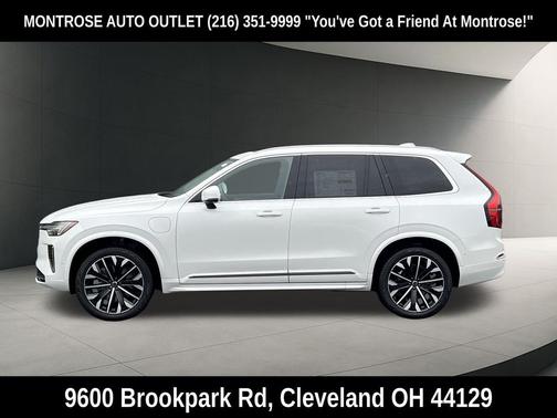 Crystal White Pearl 2026 Volvo XC90 Plug-In Hybrid Ultra Dark Theme, T8 AWD, Electric/Gasoline, 7 Seats
