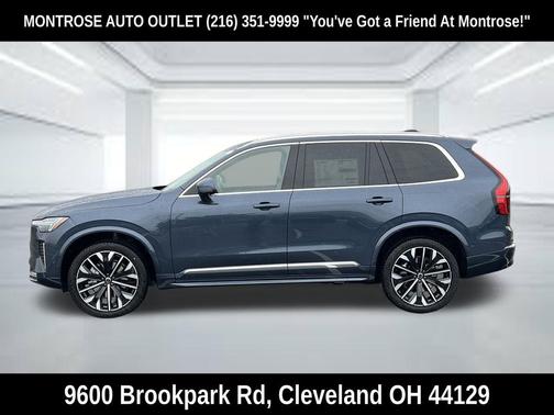 Denim Blue Metallic 2026 Volvo XC90 Plus, B6 AWD Gas (mild hybrid), Gasoline, Bright, 7 Seats