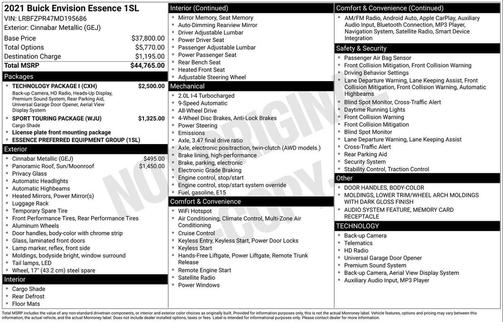 Cinnabar Metallic 2021 Buick Envision AWD Essence