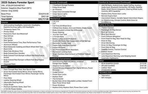 2025 Subaru Forester Sport
