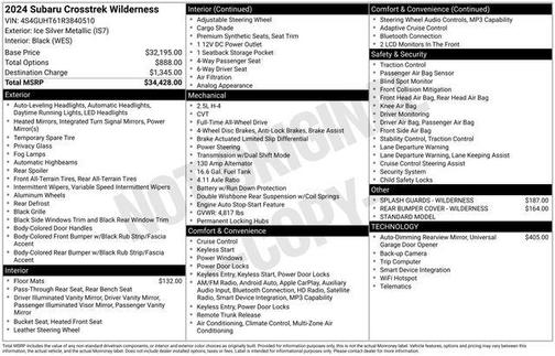Ice Silver Metallic 2024 Subaru Crosstrek Wilderness