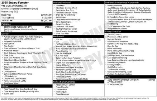2025 Subaru Forester Base