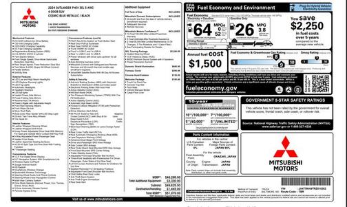 2024 Mitsubishi Outlander PHEV SEL