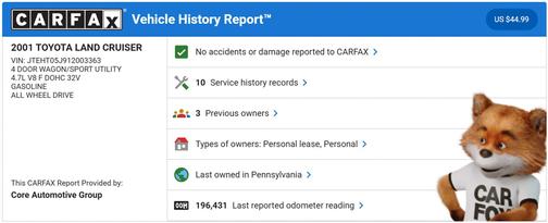 2001 Toyota Land Cruiser Base
