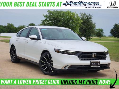 Platinum White 2026 Honda Accord Hybrid Touring