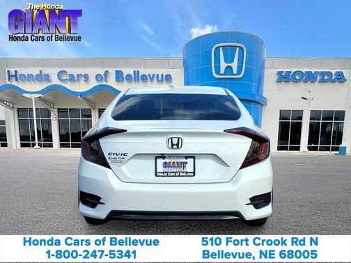 Platinum White Pearl 2019 Honda Civic LX