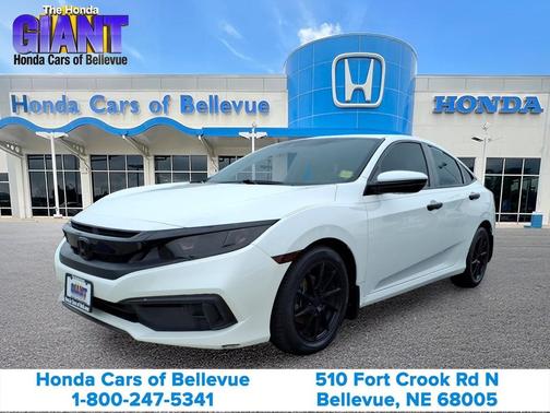Platinum White Pearl 2019 Honda Civic LX