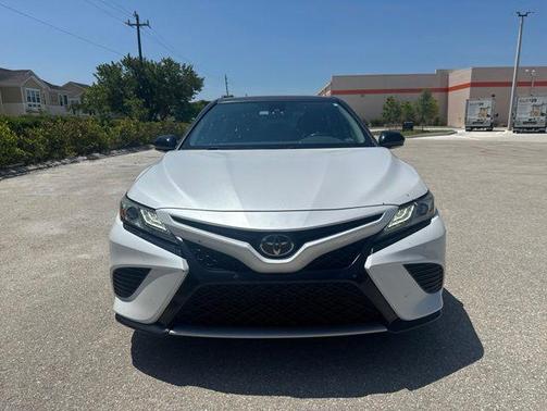 White 2019 Toyota Camry XSE