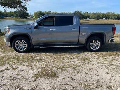 Steel Metallic 2021 GMC Sierra 1500 SLT