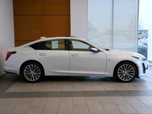 Crystal White Tri-Coat 2023 Cadillac CT5 Premium Luxury AWD