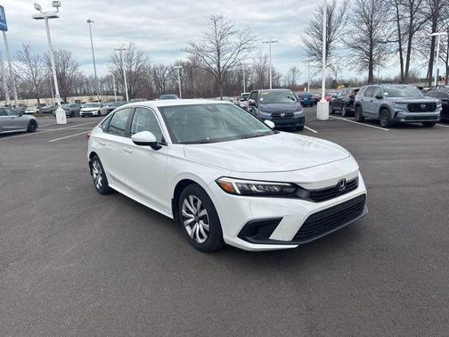 Platinum White Pearl 2024 Honda Civic LX