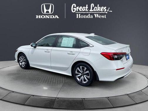 Platinum White Pearl 2024 Honda Civic LX