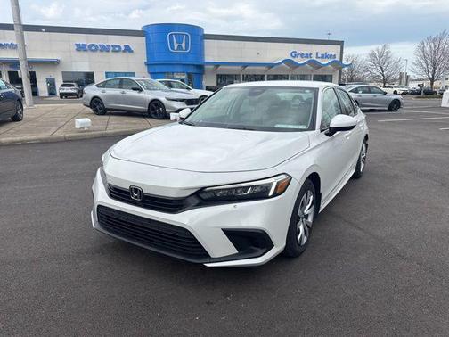Platinum White Pearl 2024 Honda Civic LX