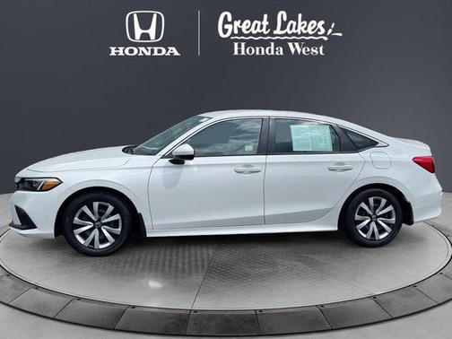 Platinum White Pearl 2024 Honda Civic LX
