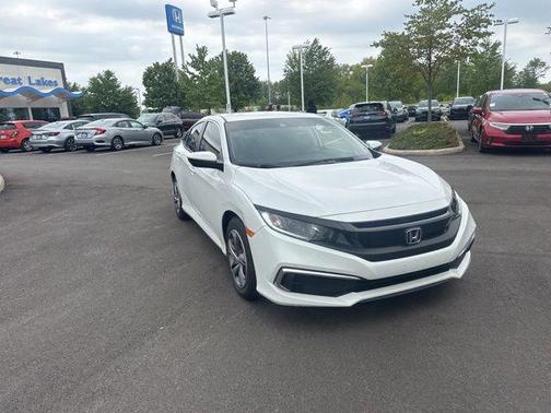 Platinum White Pearl 2019 Honda Civic LX
