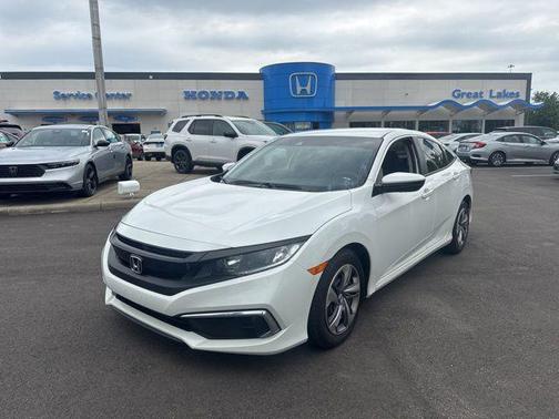 Platinum White Pearl 2019 Honda Civic LX