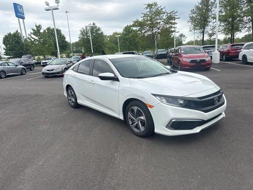 Platinum White Pearl 2019 Honda Civic LX