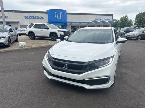 Platinum White Pearl 2019 Honda Civic LX